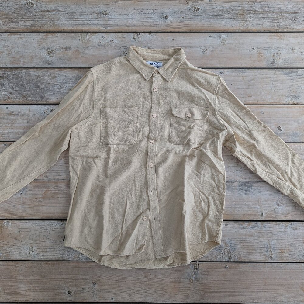 Stoic button down shirt, white, size XL